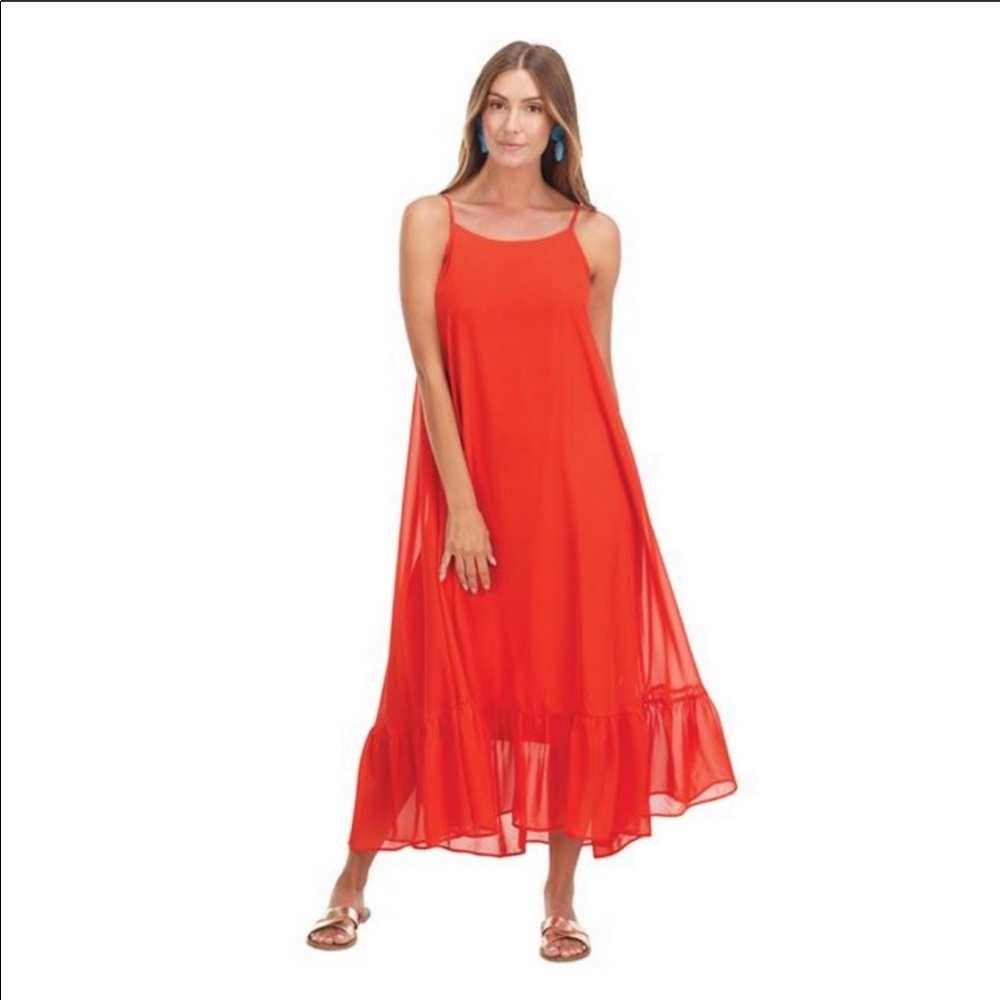 Mud pie  Adora maxi dress poopy red size Large